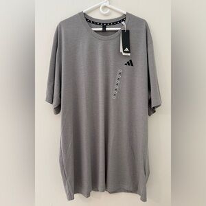 NWT Adidas Short Sleeve Tee Sz 3XLT Heather Gray